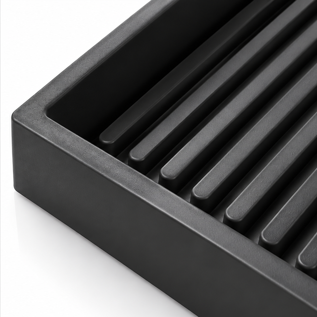 ◼️Square Plant Saucer | Wide Base Support | Indoor Plants & Floor Planters | Minimalist Black Drip Tray