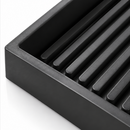 ◼️Square Plant Saucer | Wide Base Support | Indoor Plants & Floor Planters | Minimalist Black Drip Tray