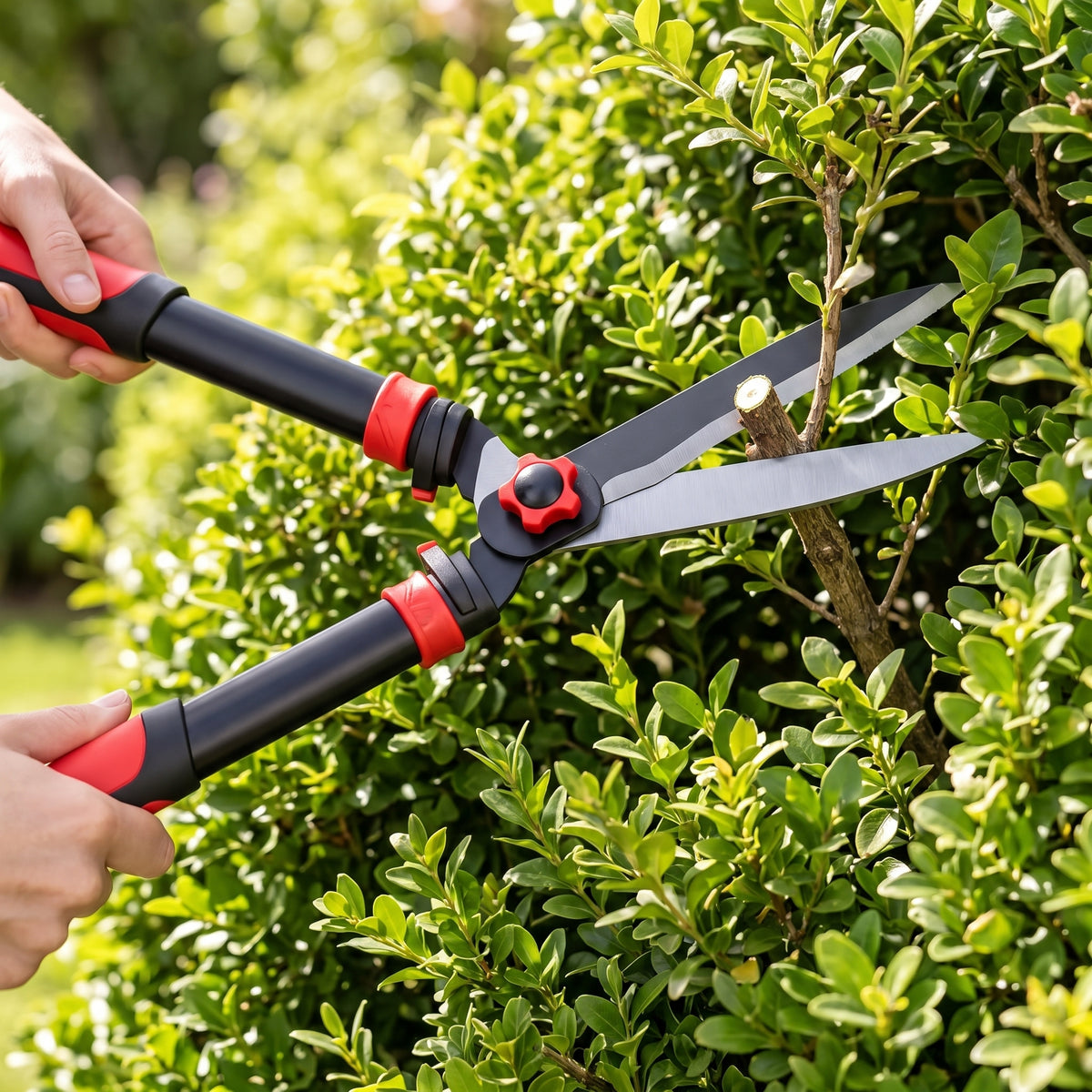🌳 Hedge Shears | Long-Blade Trimming Tool | Shrubs & Hedges | Two-Hand Garden Cutter