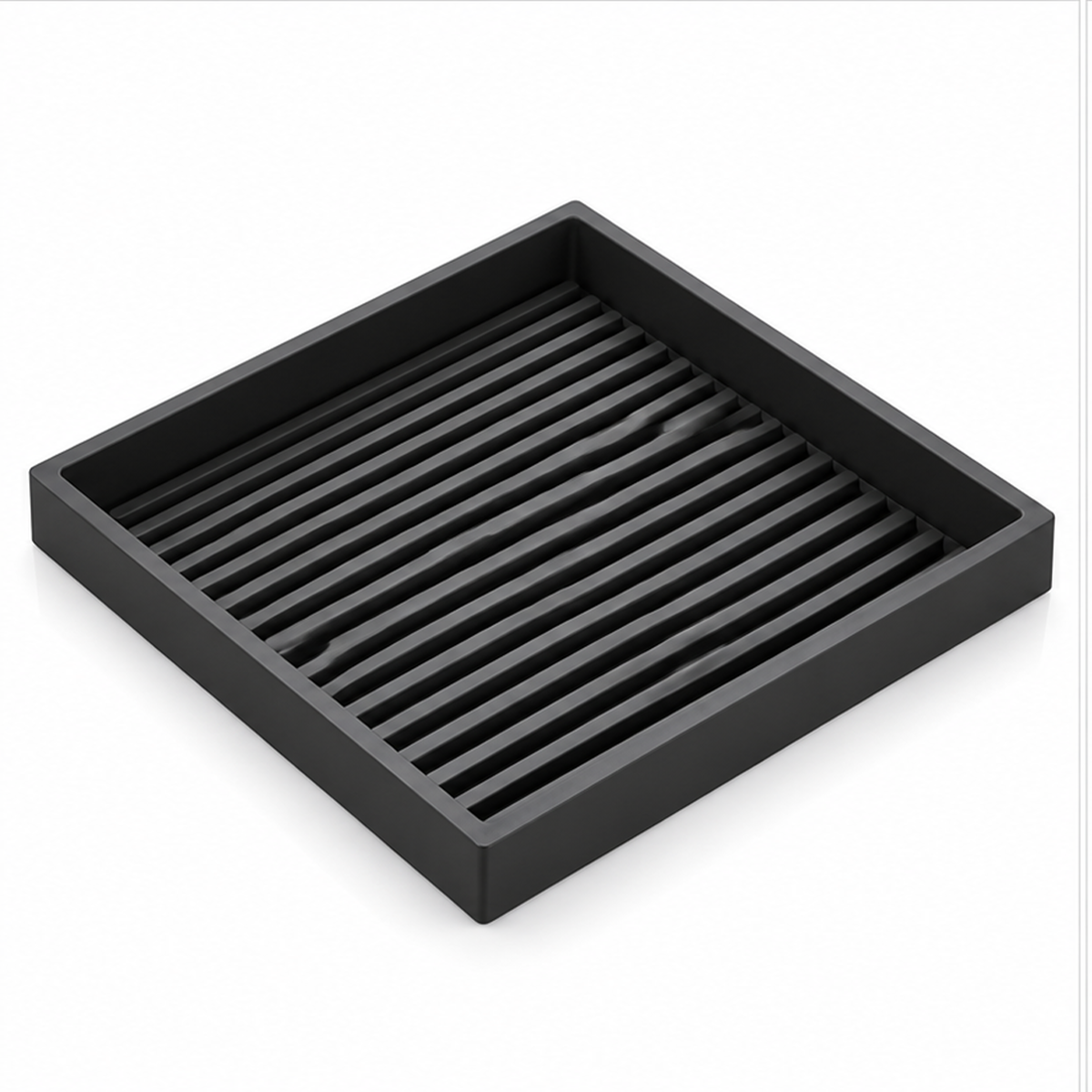 ◼️Square Plant Saucer | Wide Base Support | Indoor Plants & Floor Planters | Minimalist Black Drip Tray