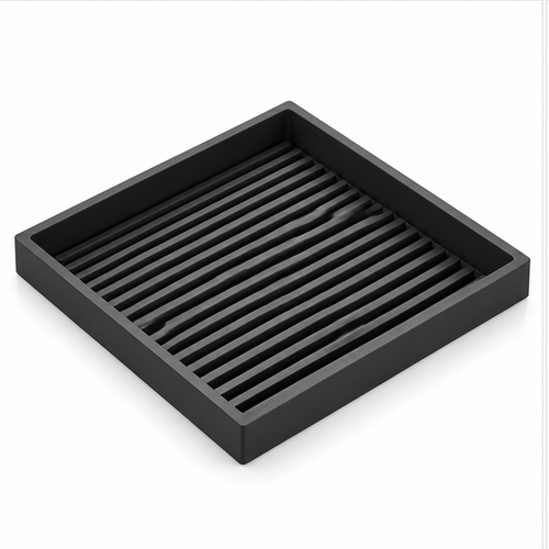 ◼️Square Plant Saucer | Wide Base Support | Indoor Plants & Floor Planters | Minimalist Black Drip Tray