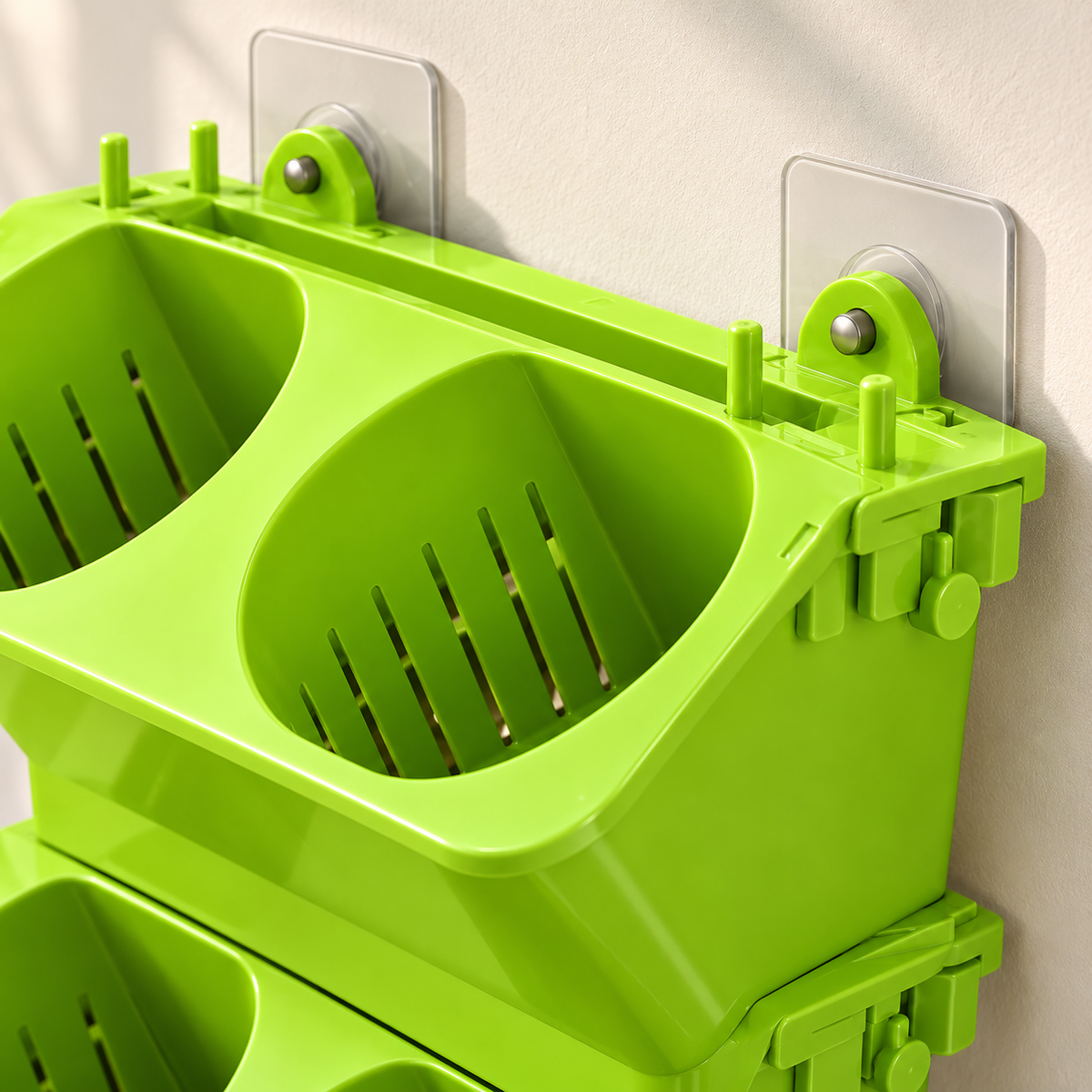 🌱 4-Tier Wall Planter | 8-Section Modular Pots | Herbs & Small Plants | Vertical Wall Garden