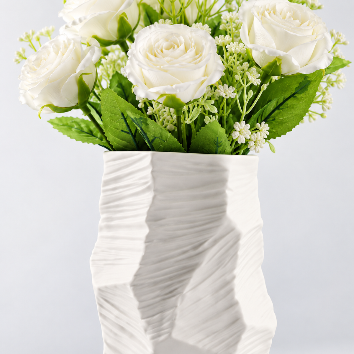 🏺 Gift-Ready Vase | Textured Ceramic Decor | Elegant Floral Statement