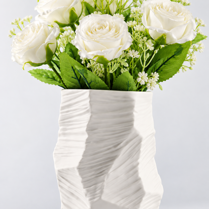 🏺 Gift-Ready Vase | Textured Ceramic Decor | Elegant Floral Statement