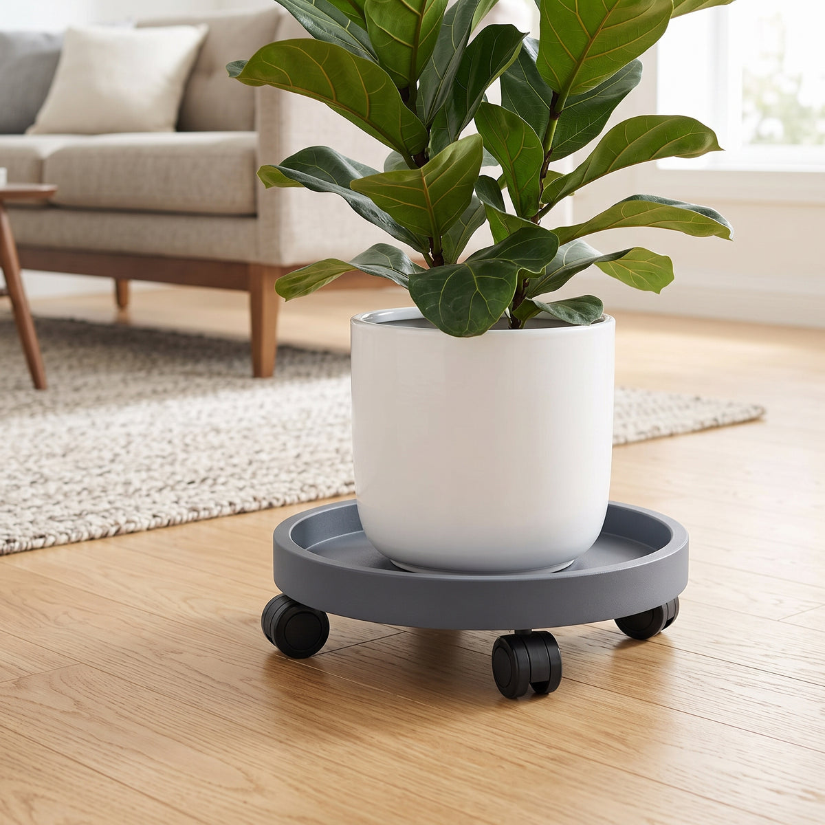 🛞 Rolling Plant Caddy | Wheeled Planter Base | Large Indoor Plants | Easy-Move Pot Stand