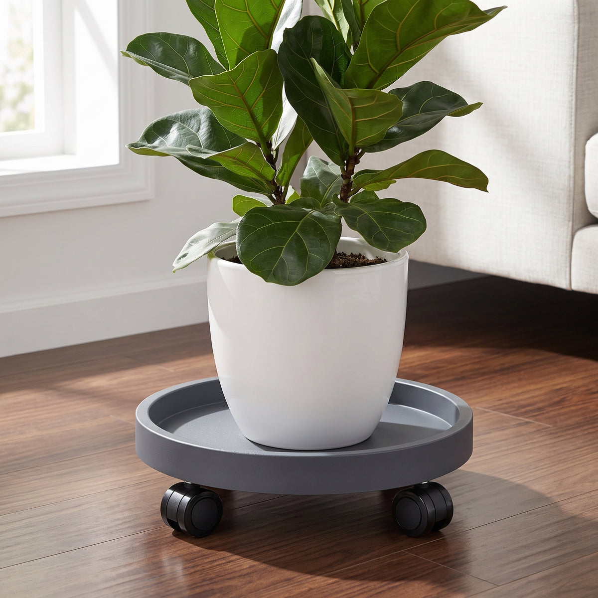 🛞 Rolling Plant Caddy | Wheeled Planter Base | Large Indoor Plants | Easy-Move Pot Stand
